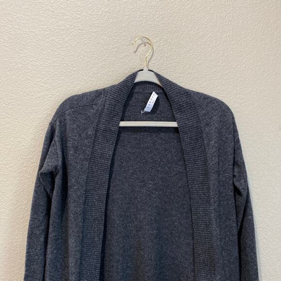 SANDRO Paris Wool Cashmere Duster Cardigan Sweater Gray Size Small Quiet Luxury - Picture 3 of 6